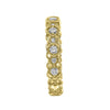 .24CT DIAMOND 18KT YELLOW GOLD ROUND FLOWER SQUARE GEOMETRICAL ANNIVERSARY RING