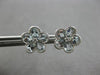 1.81CT DIAMOND & AAA AQUAMARINE 14KT WHITE GOLD PEAR SHAPE & ROUND STUD EARRINGS