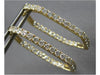 ESTATE LARGE 1.95CT DIAMOND 14KT YELLOW GOLD INSIDE OUT HEXAGON HOOP HANGING EARRINGS