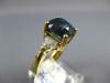 LARGE 5.2CT DIAMOND & AAA SAPPHIRE 18KT YELLOW GOLD THREE STONE ENGAGEMENT RING