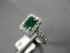 .97CT DIAMOND & AAA EMERALD 14KT WHITE GOLD SQUARE HALO CLASSIC ENGAGEMENT RING