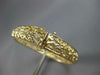 ESTATE WIDE 14K YELLOW GOLD HANDCRAFTED FILIGREE FUN CUFF BANGLE BRACELET #27477