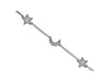 0.10CT DIAMOND 14KT WHITE GOLD 3D CLASSIC STAR & MOON BY THE YARD LOVE BRACELET
