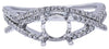 .56CT DIAMOND 14KT WHITE GOLD ROUND 4 PRONG CRISS CROSS LOVE SEMI MOUNT RING SET