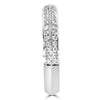 .34CT DIAMOND 18KT WHITE GOLD 3D PAVE 2 ROW COMFORT FIT WEDDING ANNIVERSARY RING