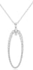.50CT DIAMOND 14K WHITE GOLD 3D ROUND GRADUATING OPEN OVAL FUN FLOATING PENDANT
