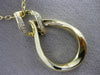 ESTATE LARGE .07CT DIAMOND 18KT YELLOW GOLD TEAR DROP INFINITY FLOATING PENDANT