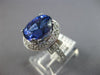 LARGE 6.35CT DIAMOND & AAA TANZANITE 18KT WHITE GOLD 3D FILIGREE ENGAGEMENT RING
