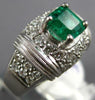 ESTATE LARGE .65CT DIAMOND 18KT WHITE GOLD 3D CLASSIC PAVE SQUARE FUN RING