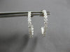 ESTATE 1.62CT DIAMOND 18K WHITE GOLD 3D CLASSIC INSIDE OUT HOOP HANGING EARRINGS