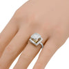 ESTATE 1.29CT DIAMOND & AAA LEMON QUARTZ 18KT WHITE GOLD SQUARE ETOILE FUN RING