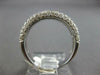 WIDE .96CT DIAMOND 14KT WHITE GOLD MULTI ROW PAVE SEMI ETERNITY ANNIVERSARY RING