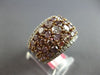 LARGE 3.66CT WHITE & PINK DIAMOND 18K WHITE & ROSE GOLD CLUSTER ANNIVERSARY RING