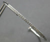 ESTATE .37CT DIAMOND 18K WHITE GOLD 3D CLASSIC 2MM FLEXIBLE CUFF BANGLE BRACELET