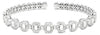3.62CT DIAMOND 18KT WHITE GOLD 3D ROUND & BAGUETTE MULTI SQUARE BANGLE BRACELET