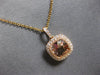 1.58CT DIAMOND & AAA MORGANITE 14KT ROSE GOLD HALO FILIGREE FUN FLOATING PENDANT