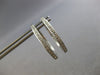 ESTATE .45CT DIAMOND 14KT WHITE GOLD 3D CLASSIC HOOP HANGING EARRINGS #28107