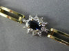 ESTATE WIDE 2.90CT DIAMOND & AAA SAPPHIRE 14KT TWO TONE GOLD OVAL HALO BRACELET
