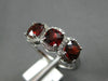 2.50CT DIAMOND & AAA GARNET 14KT WHITE GOLD 3D CUSHION & ROUND 3 STONE HALO RING
