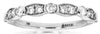 .50CT DIAMOND 14KT WHITE GOLD SEMI BEZEL FILIGREE SEMI ETERNITY ANNIVERSARY RING