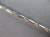 ESTATE .50CT DIAMOND 14KT WHITE GOLD 3D ROUND BAR BY THE YARD TENNIS BRACELET