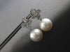 LARGE 1.52CT DIAMOND & AAA SOUTH SEA PEARL 18KT WHITE GOLD FUN HANGING EARRINGS