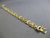 ESTATE 14KT WHITE & YELLOW GOLD 3D CLASSIC LINK MATTE & SHINY FUN BRACELET