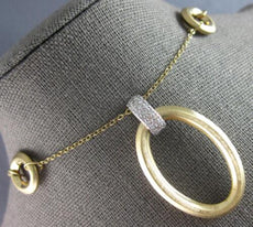 .30CT DIAMOND 14KT 2 TONE GOLD 3D OPEN OVAL LOVE KNOT BY THE YARD LOVE NECKLACE