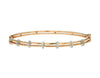 .28CT DIAMOND 14KT ROSE GOLD 3D 2 ROW BEADED SEMI ETERNITY CUFF BANGLE BRACELET