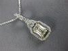 ESTATE 1.13CT WHITE & FANCY YELLOW DIAMOND 14KT WHITE GOLD HALO FLOATING PENDANT
