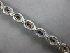 6.76CT DIAMOND & MULTI COLOR SAPPHIRE 14KT WHITE GOLD 3D CLASSIC TENNIS BRACELET