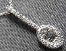 .25CT DIAMOND 14KT WHITE GOLD 3D ROUND & BAGUETTE OVAL TENNIS RACKET FUN PENDANT