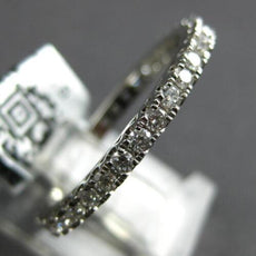 .64CT DIAMOND 18K WHITE GOLD CLASSIC 2mm ROUND ETERNITY WEDDING ANNIVERSARY RING
