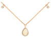 .52CT DIAMOND & AAA OPAL 14KT ROSE GOLD 3D PEAR SHAPE & ROUND TEAR DROP NECKLACE