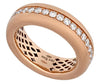 .94CT DIAMOND 18KT ROSE GOLD 3D MATTE & SHINY ETERNITY WEDDING ANNIVERSARY RING