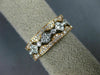 WIDE .85CT DIAMOND 18KT WHITE & ROSE GOLD 3D FLOWER STACKABLE ANNIVERSARY RING