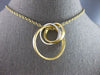 LARGE .70CT DIAMOND 18KT 2 TONE GOLD 3D INTERTWINING TRINITY FLOATING NECKLACE