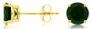 ESTATE 2.0CT AAA RUSSALITE 14KT YELLOW GOLD 3D CLASSIC ROUND STUD EARRINGS