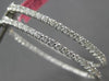 ESTATE LARGE 2.24CT DIAMOND 18K WHITE GOLD OVAL INSIDE OUT HOOP HANGING EARRINGS