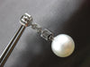 EXTRA LARGE 1.20CT DIAMOND & AAA SOUTH SEA PEARL 18K WHITE GOLD HANGING EARRINGS