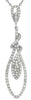 ESTATE .40CT DIAMOND 14KT WHITE GOLD 3D CLASSIC TEAR DROP SNAKE FLOATING PENDANT
