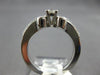 ESTATE .59CT DIAMOND 14KT WHITE GOLD ROUND 2 STONE INFINITY FILIGREE LOVE RING