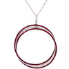 EXTRA LARGE 5.38CT DIAMOND & AAA RUBY 18K WHITE GOLD MULTI CIRCULAR LOVE PENDANT