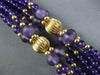 ESTATE LONG AAA AMETHYST 14KT YELLOW GOLD MULTI STRAND BEADED FUN NECKLACE 27142