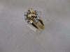 WIDE ESTATE DIAMOND 14K WHITE YELLOW GOLD COCKTAIL ROPE KNOT RING F/G VVS #19483