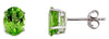 ESTATE 1.50CT AAA PERIDOT 14KT WHITE GOLD 3D CLASSIC OVAL STUD EARRINGS