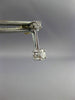 ESTATE .30CT DIAMOND 18KT WHITE GOLD 2 STONE SOLITAIRE HANGING EARRINGS #9446