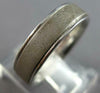 ESTATE 14KT WHITE GOLD MATTE & SHINY SOLID COMFORT FIT WEDDING ANNIVERSARY RING