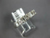 1.26CT DIAMOND 18KT WHITE GOLD 3D BAGUETTE 7 STONE SHARED PRONG ANNIVERSARY RING