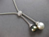 .42CT DIAMOND & AAA SOUTH SEA & TAHITIAN PEARL 18K WHITE GOLD 3D LARIAT NECKLACE